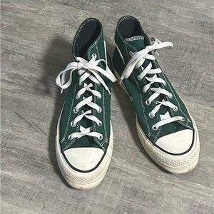 Converse Chuck Taylor All Star Green and White High-Tops Green/Clover Size 8